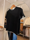 Remera tejida contraste