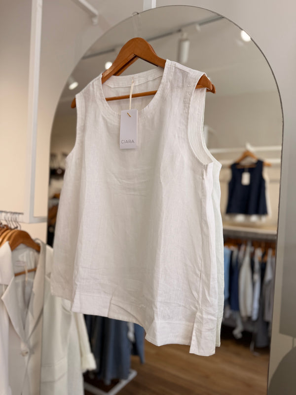 Blusa lino cinto desmontable