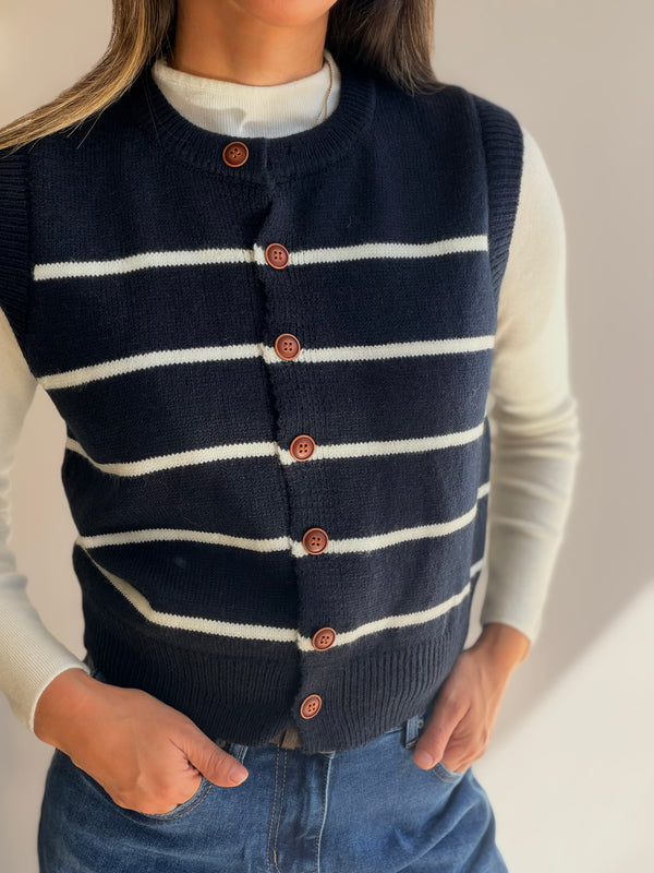 Chaleco Tejido Rayado Milano