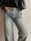 Jeans recto brillo