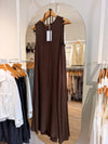 Vestido Texturado con Cinturón Fino