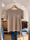 Remera tejida contraste