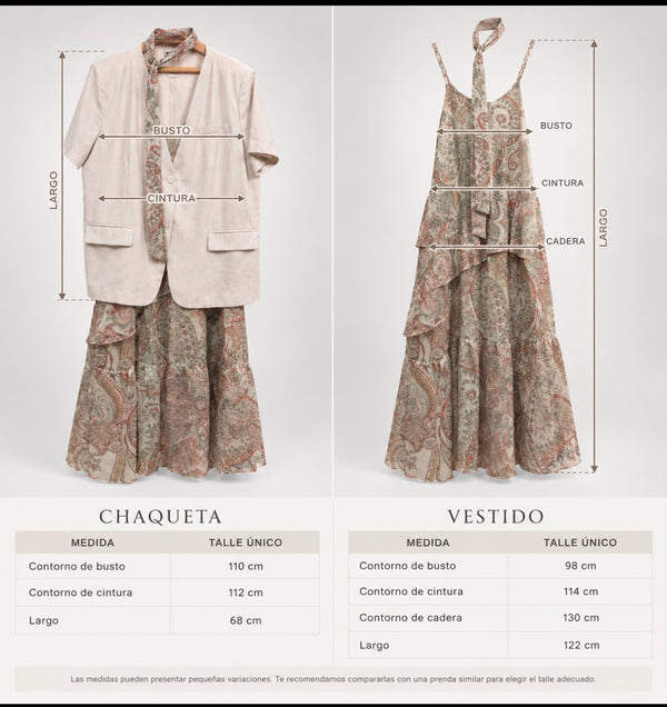 Conjunto vestido y chaqueta