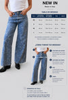 Jeans wide leg lazos