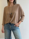 Tejido fino oversize con collar