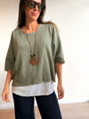 Buzo superpuesto con collar