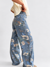 Jeans wide leg estampado