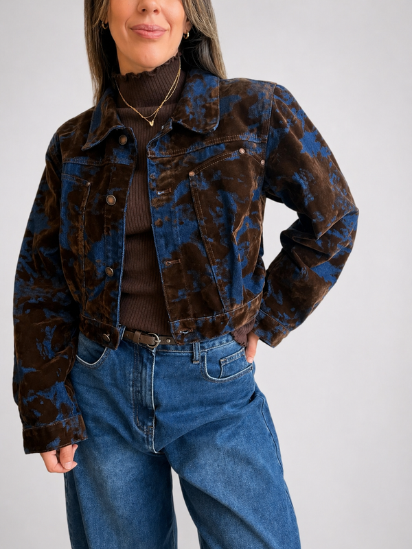 Campera corta combinada