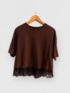 Remera volado encaje