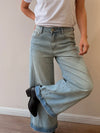 Jeans Palazzo dobladillo rayas