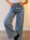 Jeans wide leg lazos