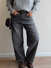 Jeans Mom fit gris
