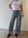 Jeans Wide Leg Vintage con Dobladillo