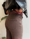 Jeans wide leg chocolate