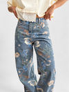 Jeans wide leg estampado