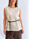 Blusa lino cinto desmontable