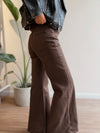 Jeans wide leg chocolate