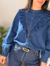 Camisa denim volado