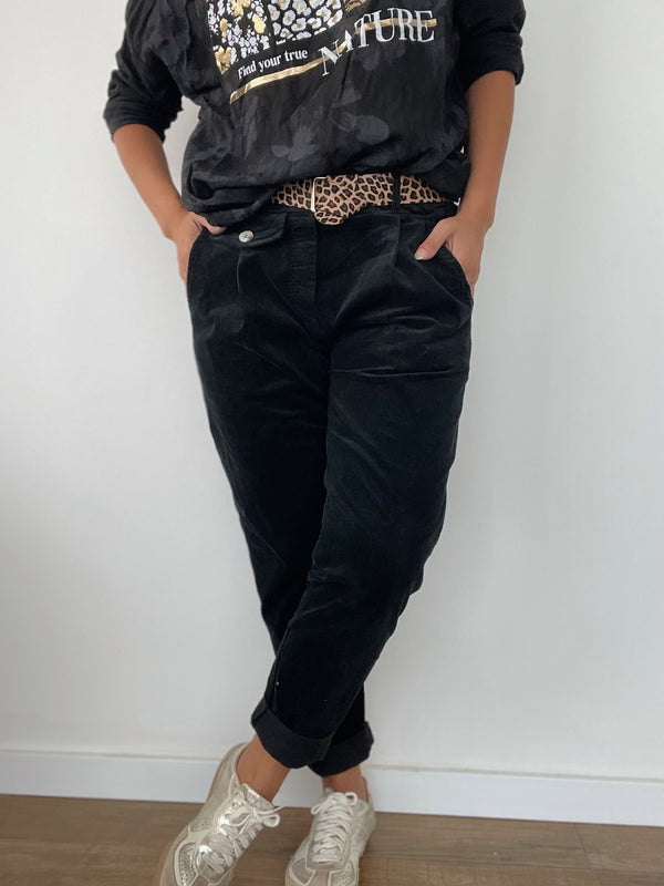 Pantalón cinto print