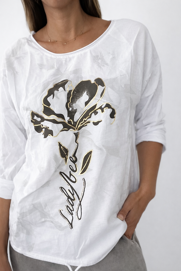 Remera estampa flor