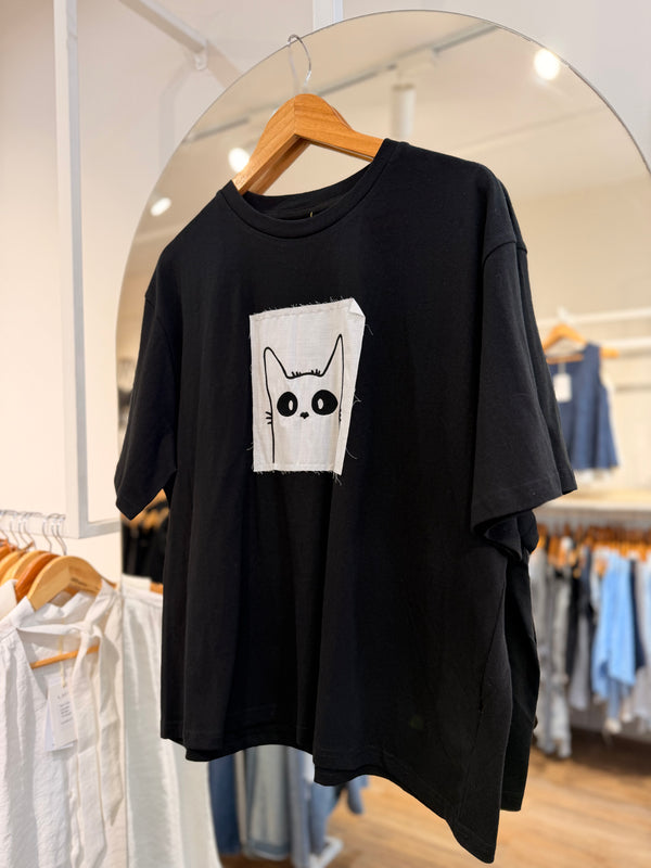 Remerón oversize estampa Gato