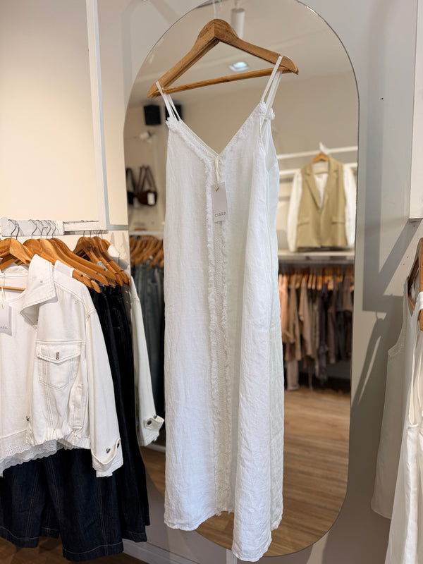 Vestido Lino Flecos