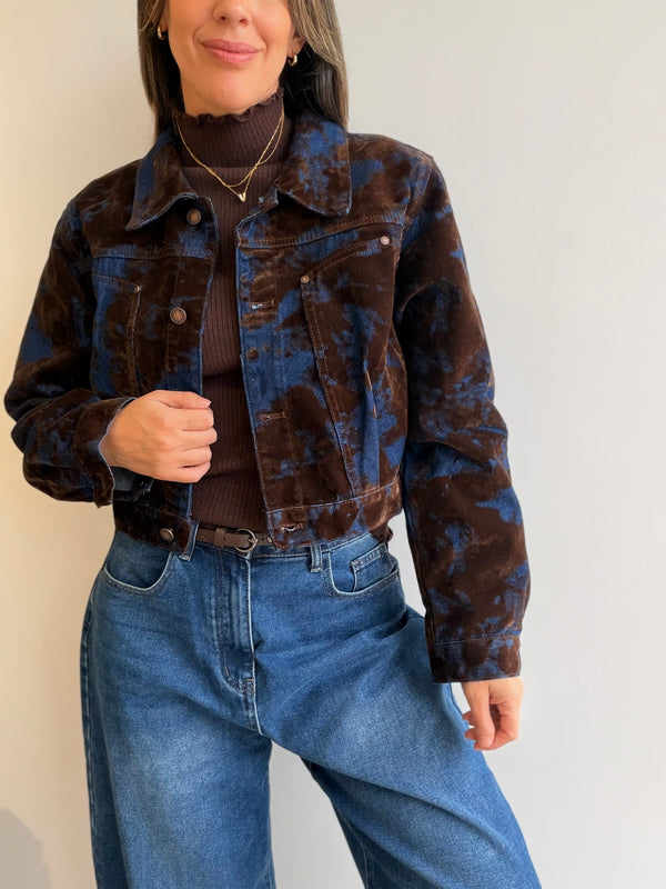 Campera corta combinada