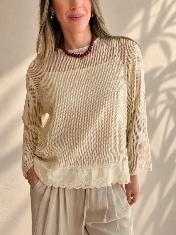 Tejido calado con musculosa