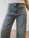 Jeans Wide Leg Vintage con Dobladillo