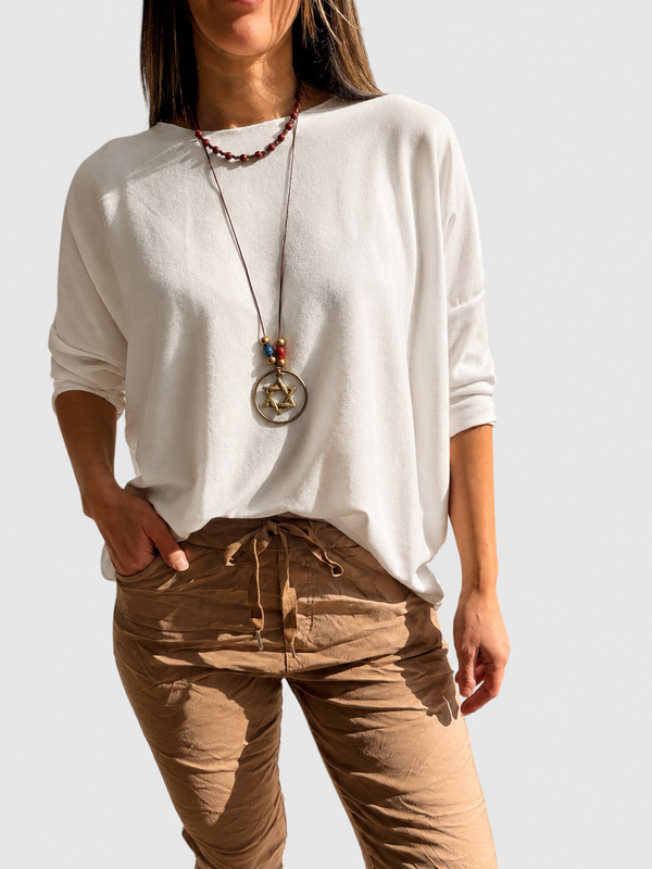 Tejido fino oversize con collar