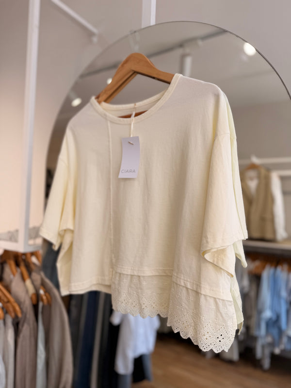 Remera Oversize con Puntilla