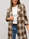 Chaqueta larga a cuadros