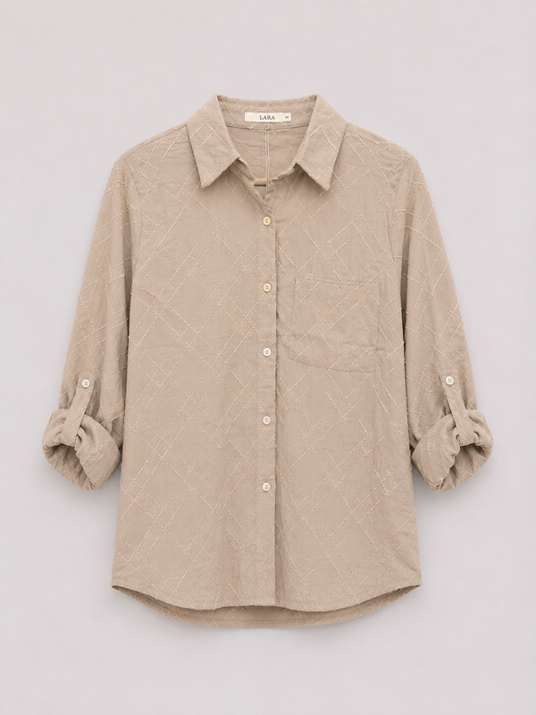 Camisa algodón texturado