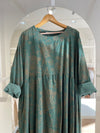 Vestido pana flor oversize