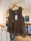 Blusa peplum con collar
