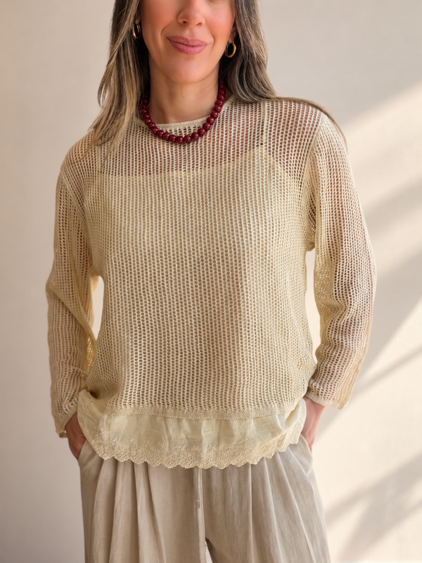 Tejido calado con musculosa