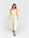 Vestido Texturado con Cinturón Fino
