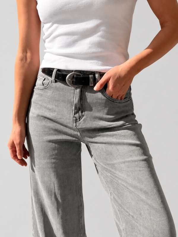 Jeans Palazzo pant con cinto