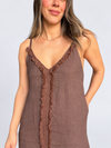 Vestido Lino Flecos