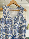 Vestido bordado azul