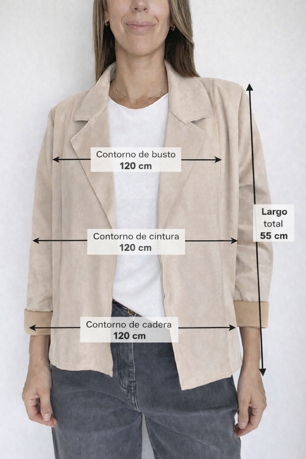 Chaqueta efecto ante