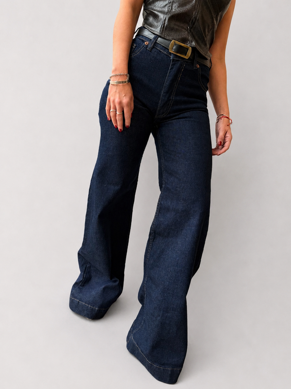 Jean wide leg azul