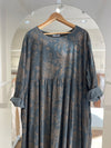 Vestido pana flor oversize