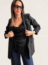 Blusa encaje flecos