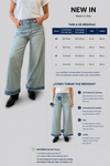 Jeans Palazzo dobladillo rayas