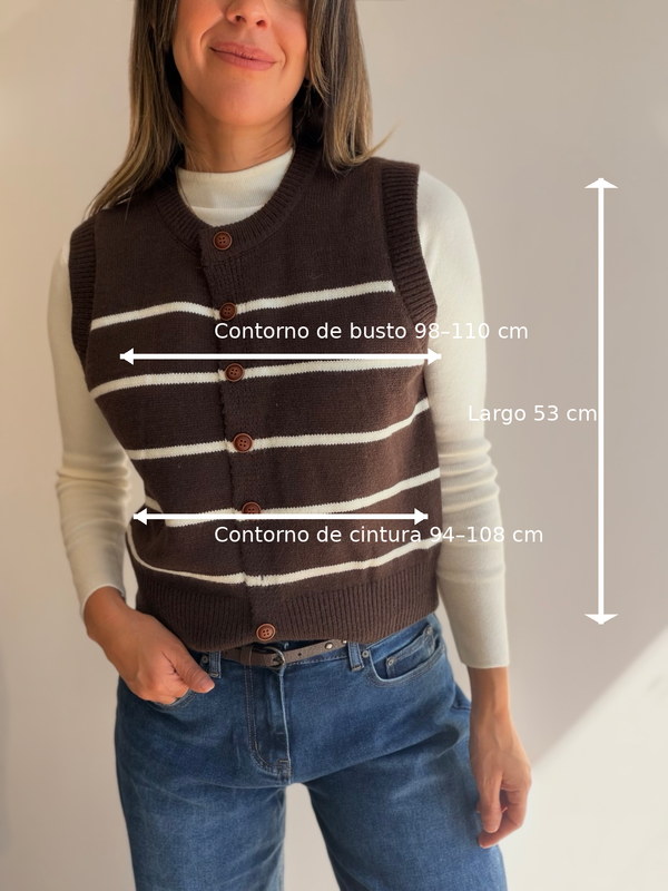 Chaleco Tejido Rayado Milano