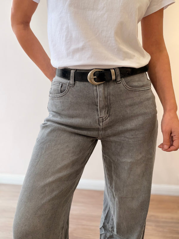 Jeans Palazzo pant con cinto