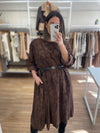 Vestido pana flor oversize