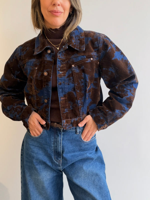 Campera corta combinada