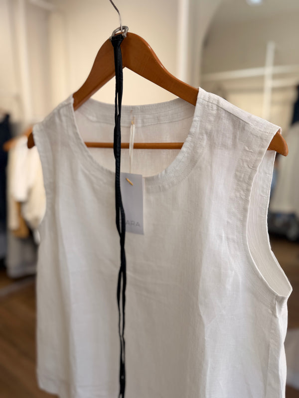 Blusa lino cinto desmontable